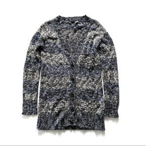 BDG Blue White Marled Knit Cardigan